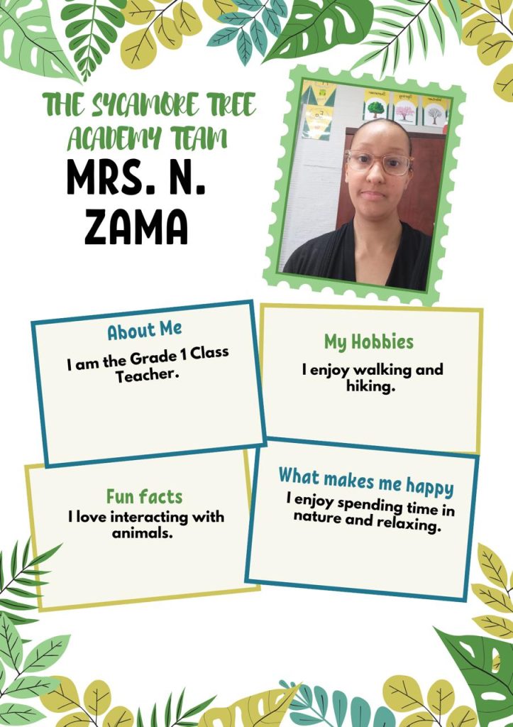 The Sycamore Tree Academy Teacher - Mrs N Zama